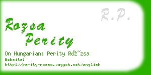 rozsa perity business card